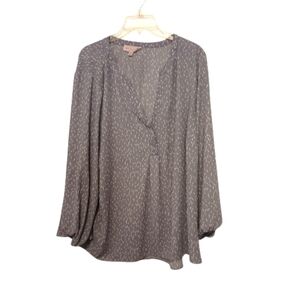 Philosophy - Gray Patterned Women's Top - Size 3x